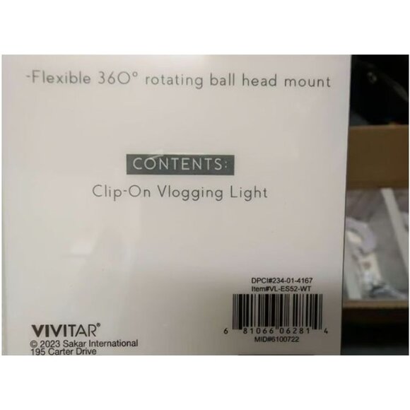 Vivitar Clip-On Vlogging Selfie Ring Light and Clip-on LED (12 items total) - Picture 13 of 14